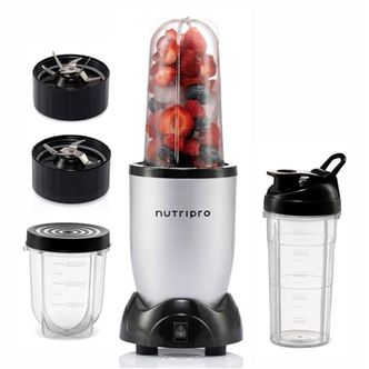 nutripro Copper Juicer Mixer Grinder - Smoothie Maker - 500 Watts (3 Jars, Silver) - 2 Year Warranty
